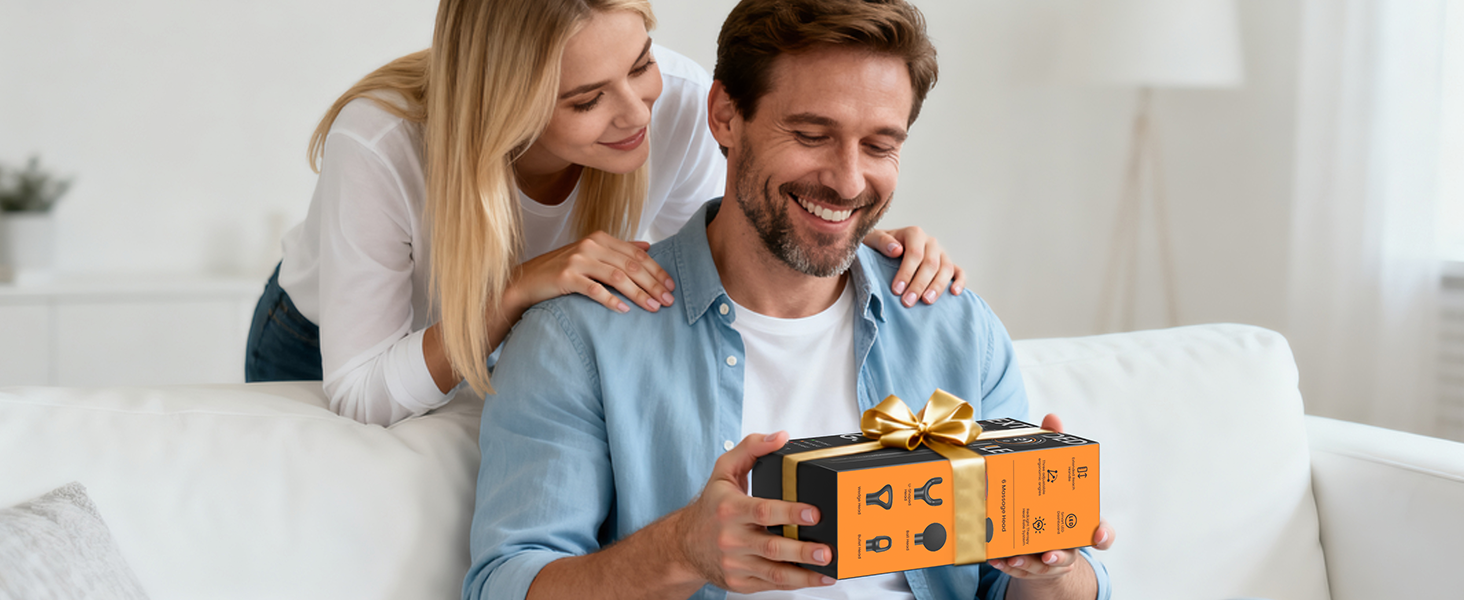 Перкусійний масажер Napre Massage Gun з подовжувачем та 3 кутами нахилу для спини, шиї та плечей, ручний масажний пістолет, світло-блакитний
