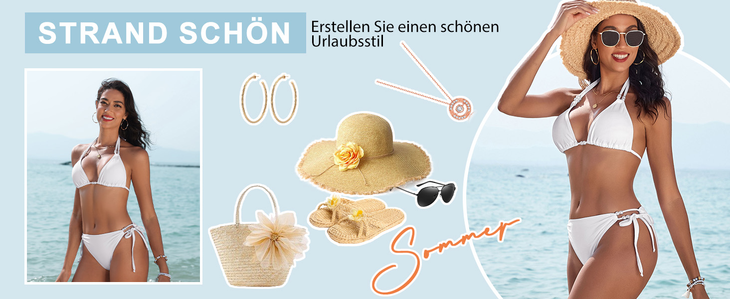 Сексуальний жіночий купальник-бікіні Triangel з шнурівкою, push-up, з перлами, чорний