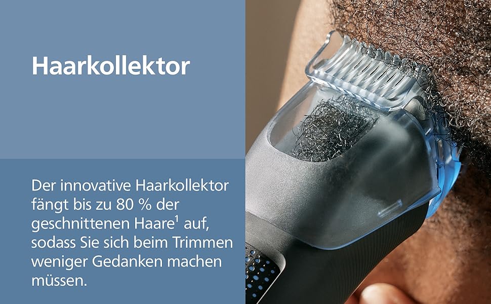 Тример для бороди Philips Beardtrimmer 5000 BT5765/15: самозаточувальні металеві леза, 40 налаштувань довжини, технологія BeardSense, водонепроникний, з кейсом для подорожей