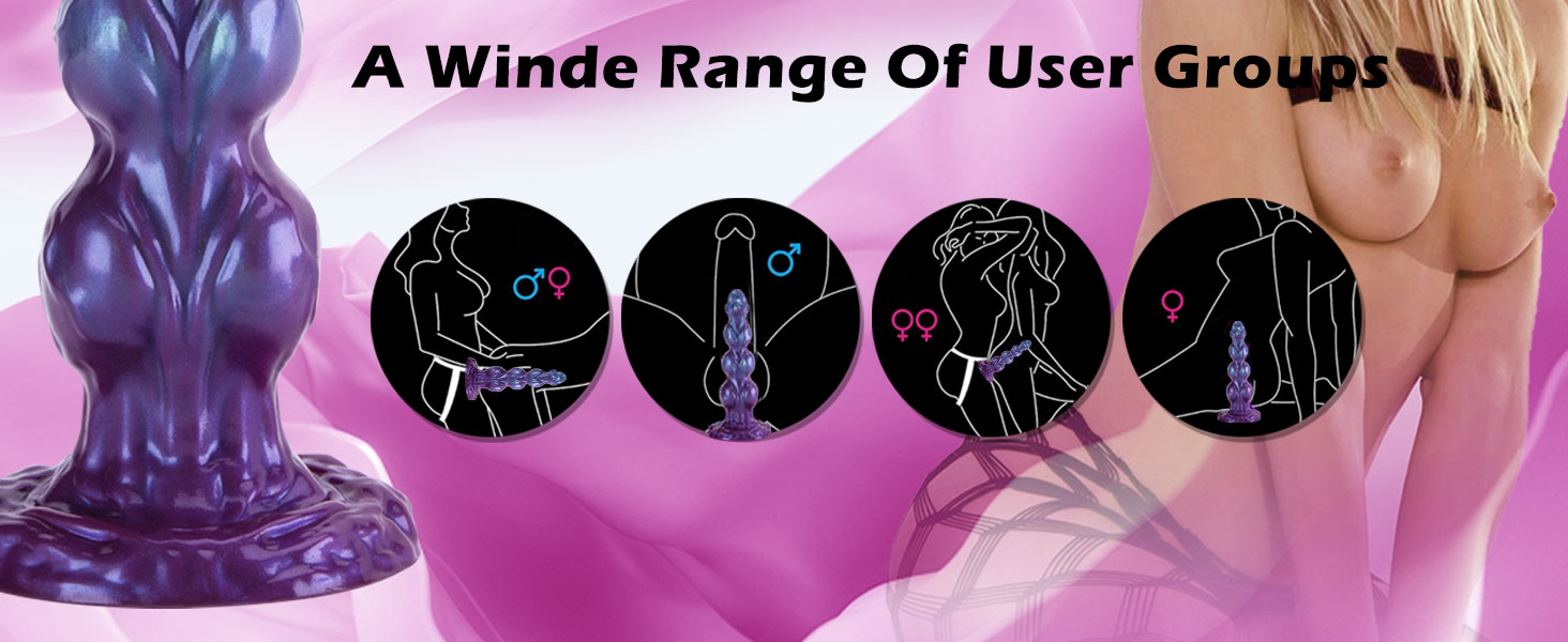 Секс-іграшка Дилдо Хвіст Дракона з Присоскою - Силікон, 23 см, для жінок та чоловіків