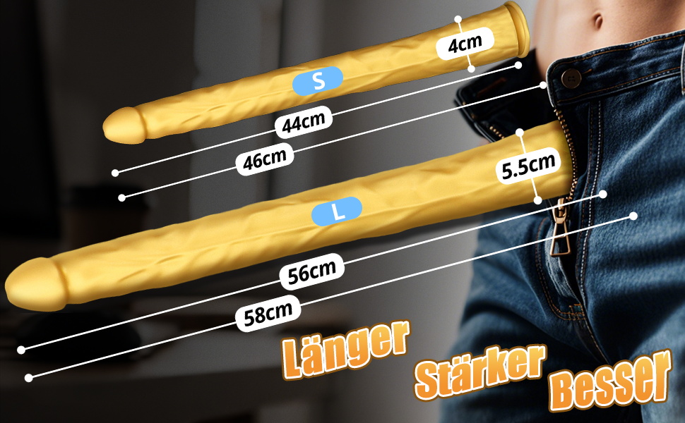 Анальний дildo з силікону 'Realistischer Lange Riesen' для масажу простати та стимуляції G-точки. Підходить для чоловіків та жінок.