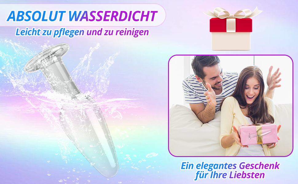 Анальні іграшки для дорослих: набір з 3 шт. (кришталь, конічної форми) для стимуляції G-точки, для жінок, чоловіків, пар