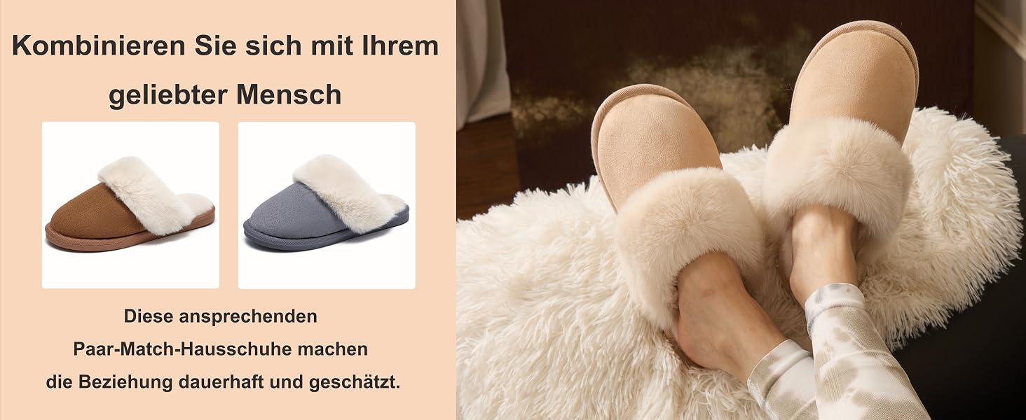 Унісекс зимові домашні капці з ефектом пам'яті (Memory Foam), теплі та м'які, колір: темно-сірий (Schiefergrau), розмір 38.5/40 EU
