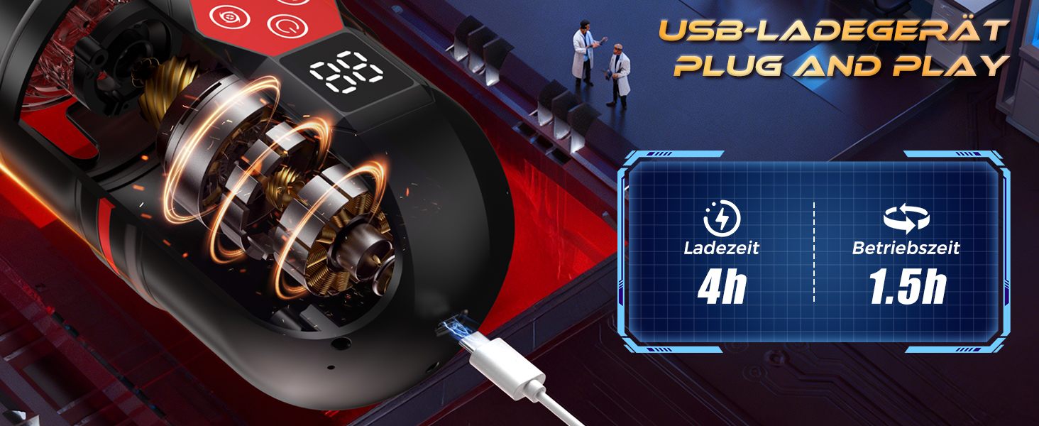 Електричний мастурбатор для чоловіків з вібрацією та функцією ковзання - стимулятор пеніса, секс-іграшка