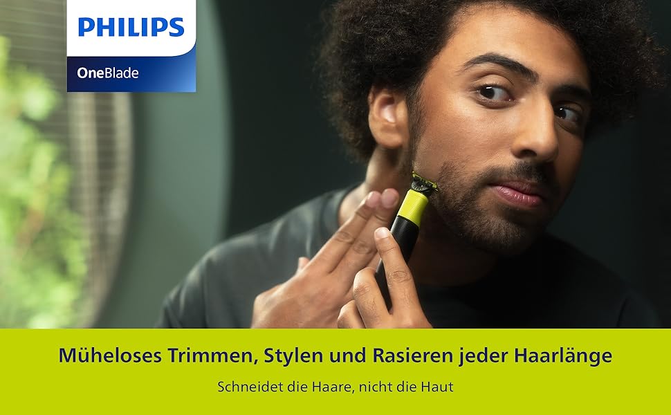 Електричний тример та бритва Philips OneBlade 360 Face & Body (QP4631/30) для обличчя та тіла, з підтримкою додатка, 2 леза 360 та насадками для стрижки