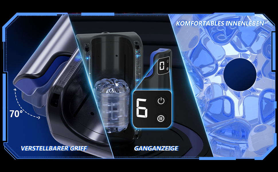 Електричний мастурбатор з двома ручками для чоловіків - 9 режимів, Solo Taschenmuschi Sex Spielzeug