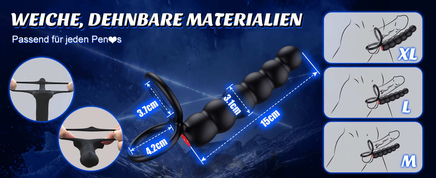 Анальний вібратор для пар, дildo-пеніс, кільце для ануса, стимуляція простати, парний вібратор для пар