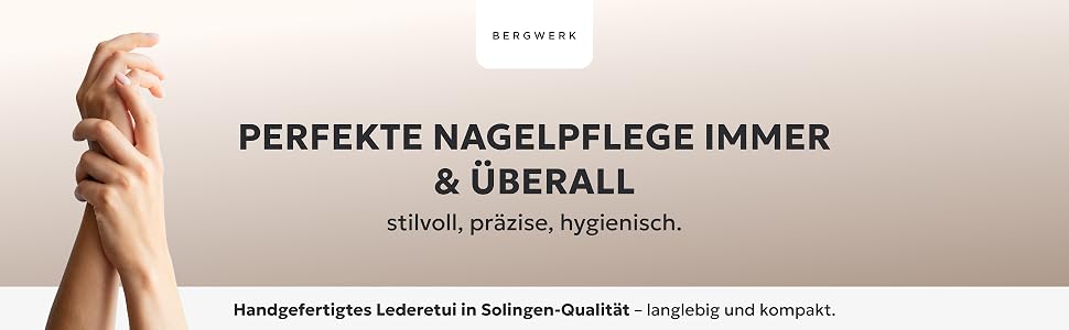 Професійний набір для манікюру Solingen (8 предметів) у шкіряному чохлі LWG, червоний