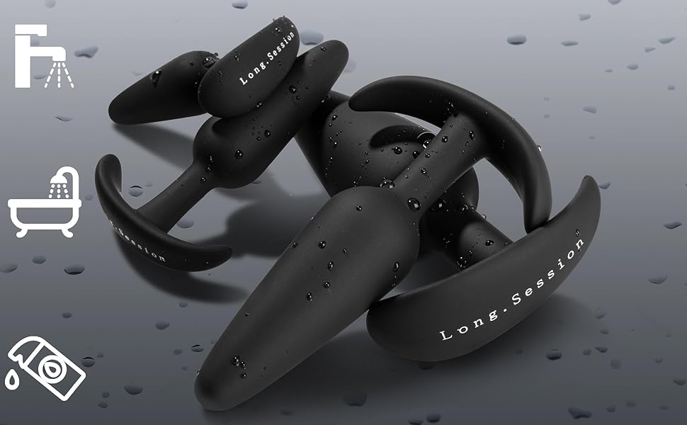 Анальні плагіди набір з безпечного силікону, оригінальний набір анальних іграшок для жінок та чоловіків, анальні плагіди для початківців та досвідчених, чорного кольору