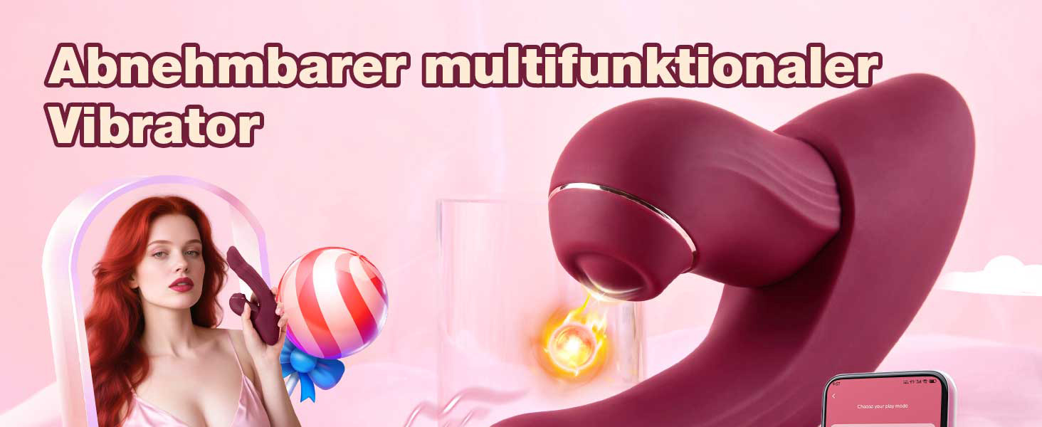 Вібратор для жінок 5-в-1 з керуванням через додаток, стимуляція G-точки та клітора, 7 режимів, нагрів до 42°C, комплект