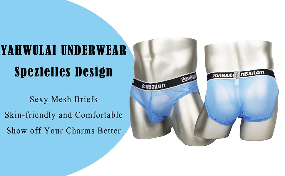 Сліпекс для чоловіків YAHWULAI: сексуальна та зручна білизна з великим кишеньком (чорний, синій, темно-сірий)