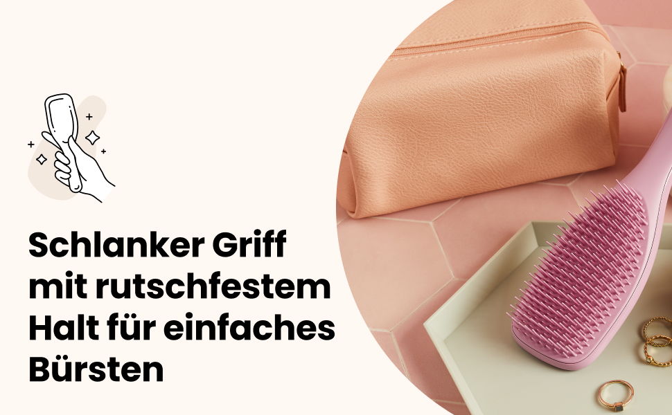 Щітка для волосся Tangle Teezer Ultimate Detangler для вологого та сухого волосся, розплутувальна щітка для всіх типів волосся, чорна