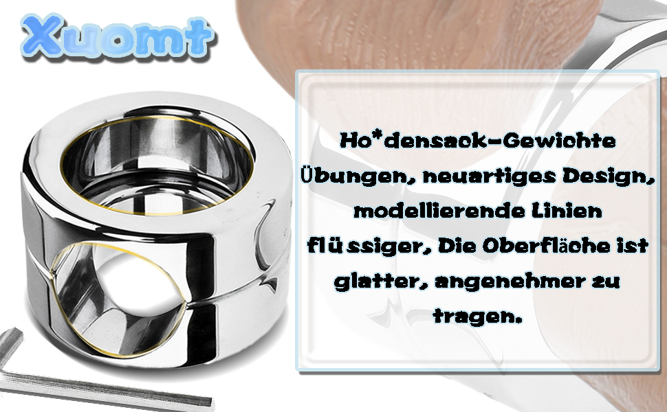 Металевий розтягувач яєчок з шестигранним ключем, важкий, для чоловіків. Розтягувач яєчок, кільце для яєчок, кільце для статевого члена, еротичні інтимні іграшки (L)