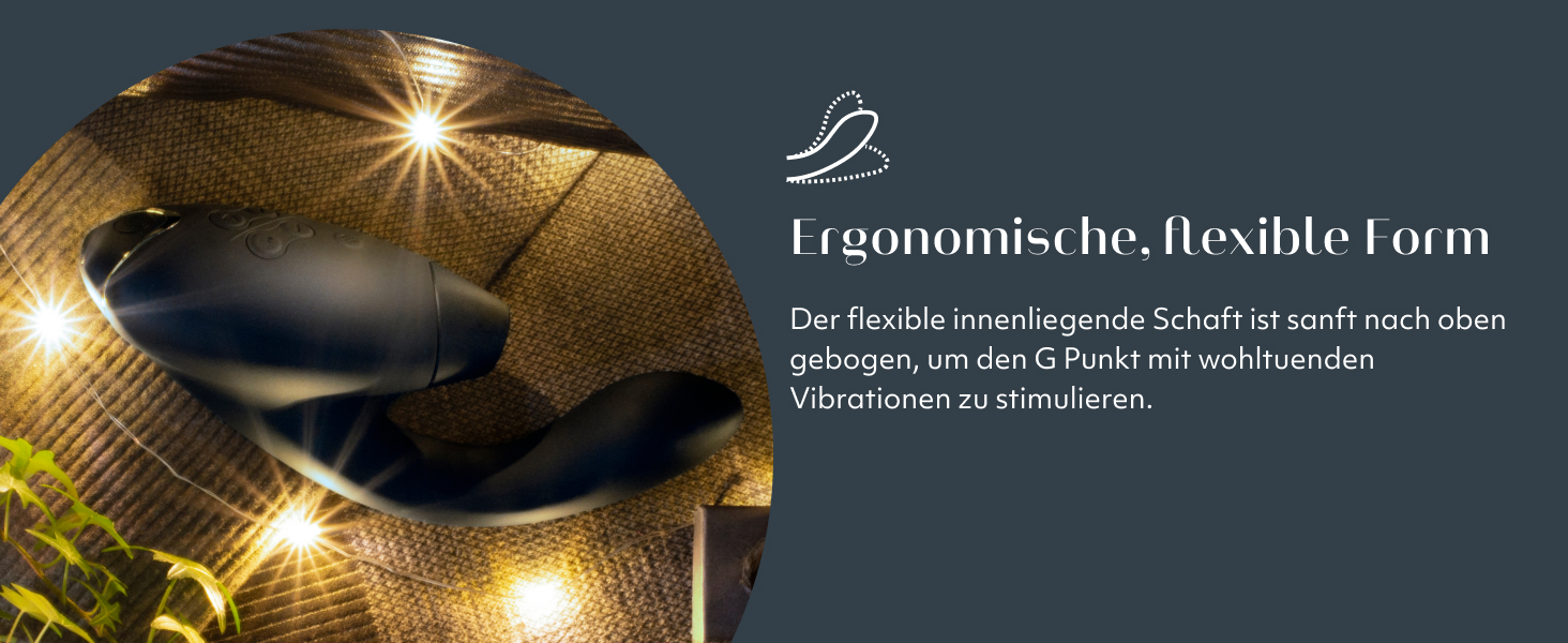 Womanizer DUO 1: Вібратор-заспокійник та стимулятор G-точки з присоскою, 12 рівнів інтенсивності, чорний/золотий