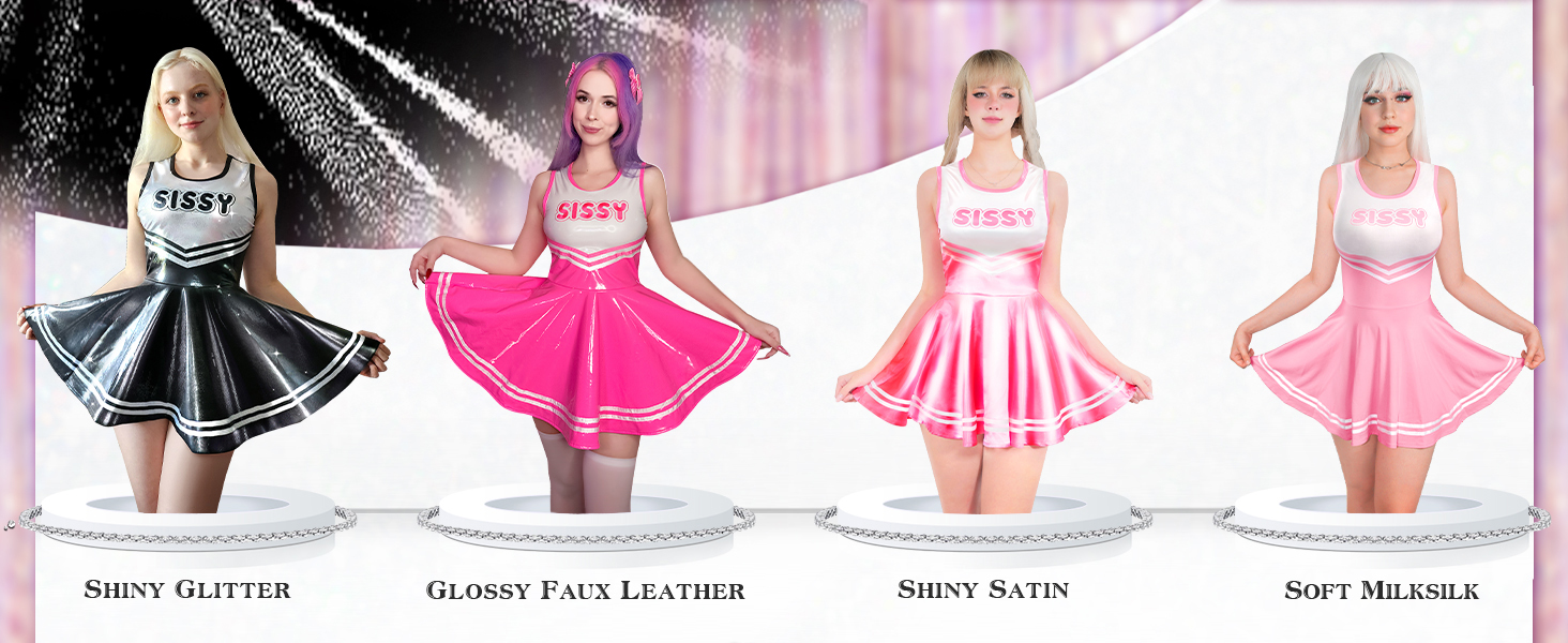 Комбінезон без рукавів LittleForBig для жінок, челідер, сісі, блискучий, металік, облягаючий, міні-сукня, рожевий/магента/чорний, 3XL