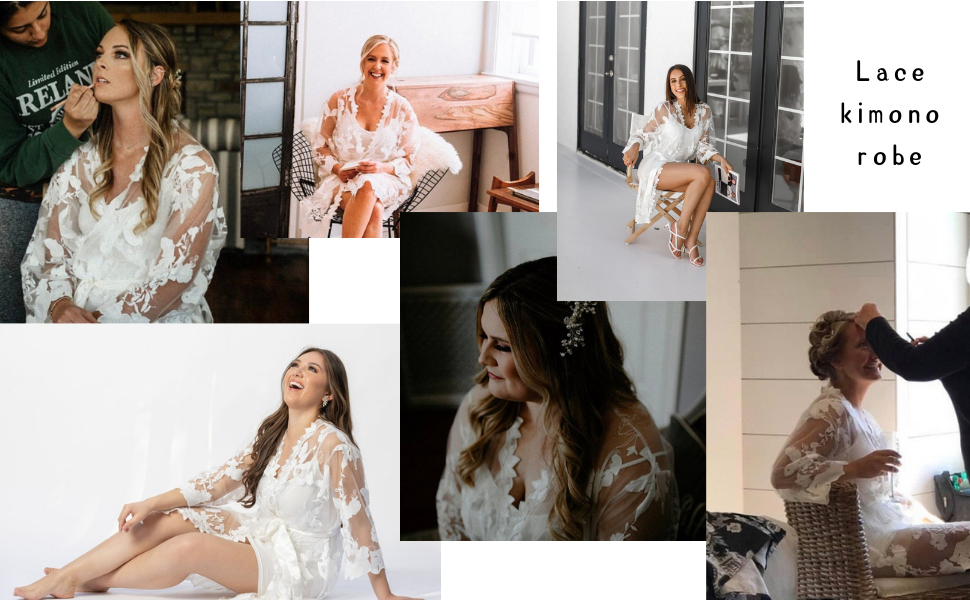 Кимоно Aranmei для жінок з мереживом, квітковий дизайн, babydoll, весільні аксесуари, мереживний халат, нічна сорочка, чорний колір