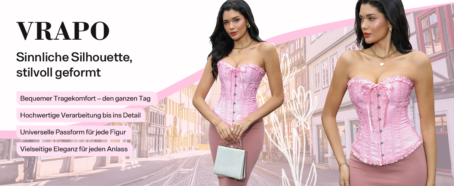 Корсет для жінок - бюстєль-корсет, чорний, розмір M - талія, формування фігури, повний бюст