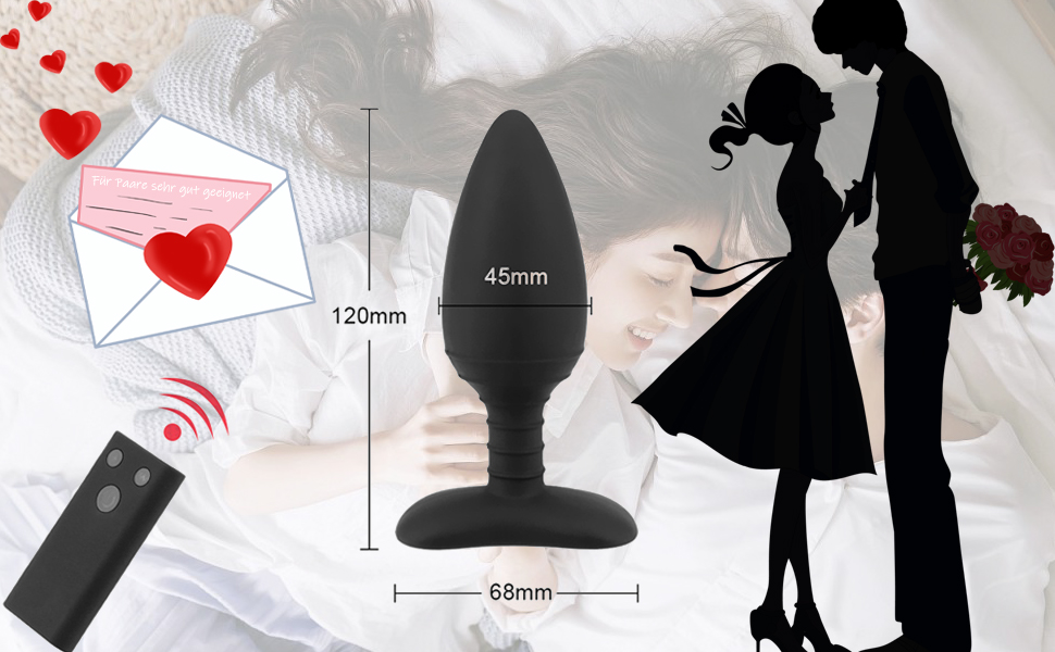 Jpscor Elektro Shock Silikon Анаlvibrator з 10 режимів вібрації та електричною стимуляцією, з пультом дистанційного керування. Іграшка для дорослих для чоловіків та жінок.