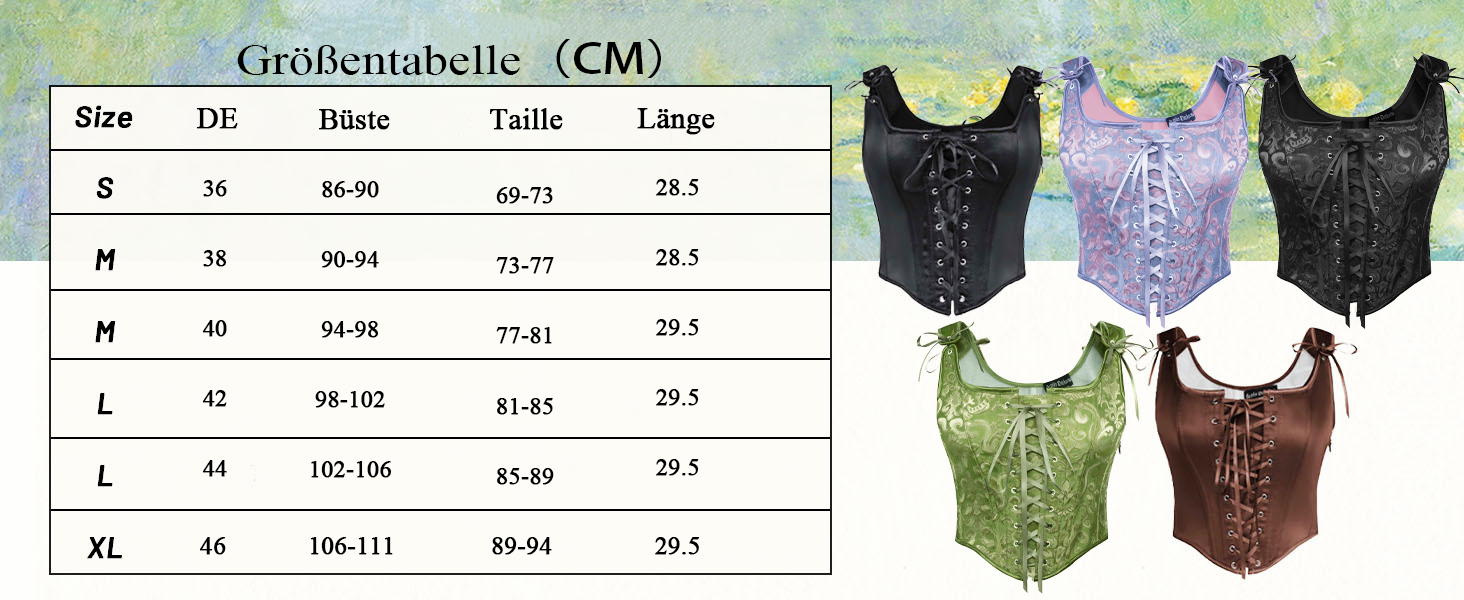 Корсет-жилет Steampunk SCARLET DARKNESS чорного кольору з мереживом, середньовічний стиль, розмір 38, жаккард