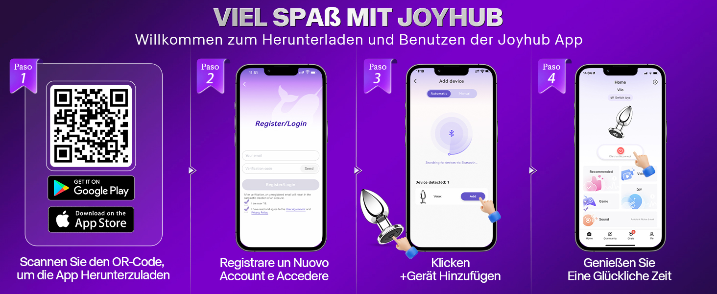 Анальні вібратори для жінок та чоловіків з вібрацією KI-Sync, 10 режимів, 61г. Стимуляція простати, анальні плагіни для чоловіків та жінок.