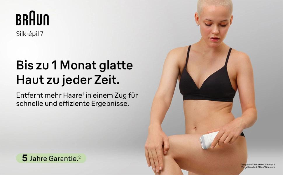 Епілятор Braun Silk-épil 7 7-011 для жінок, сріблястий: водонепроникний, для вологого та сухого використання, з бритвою та набором аксесуарів