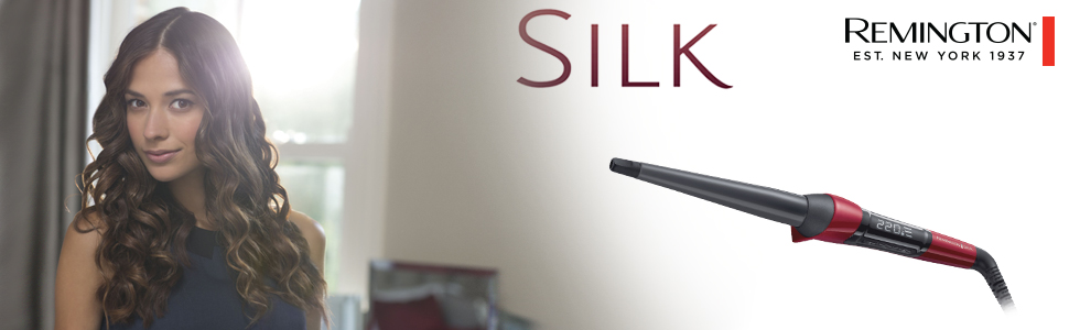 Випрямляч для волосся Remington Silk S9600 з керамічним покриттям з шовковими протеїнами, LCD-дисплей, 150-235°C