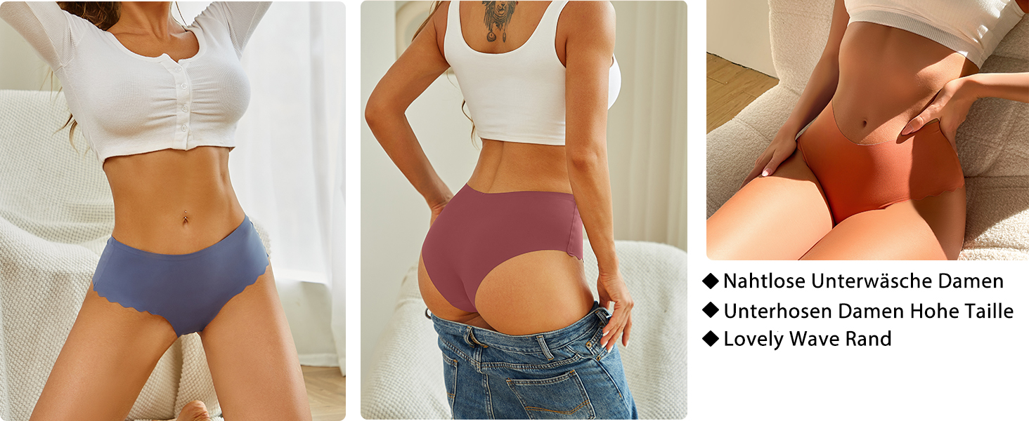 Шорти жіночі безшовні з високою талією, трусики-сліпи, 6 шт. (чорний) L