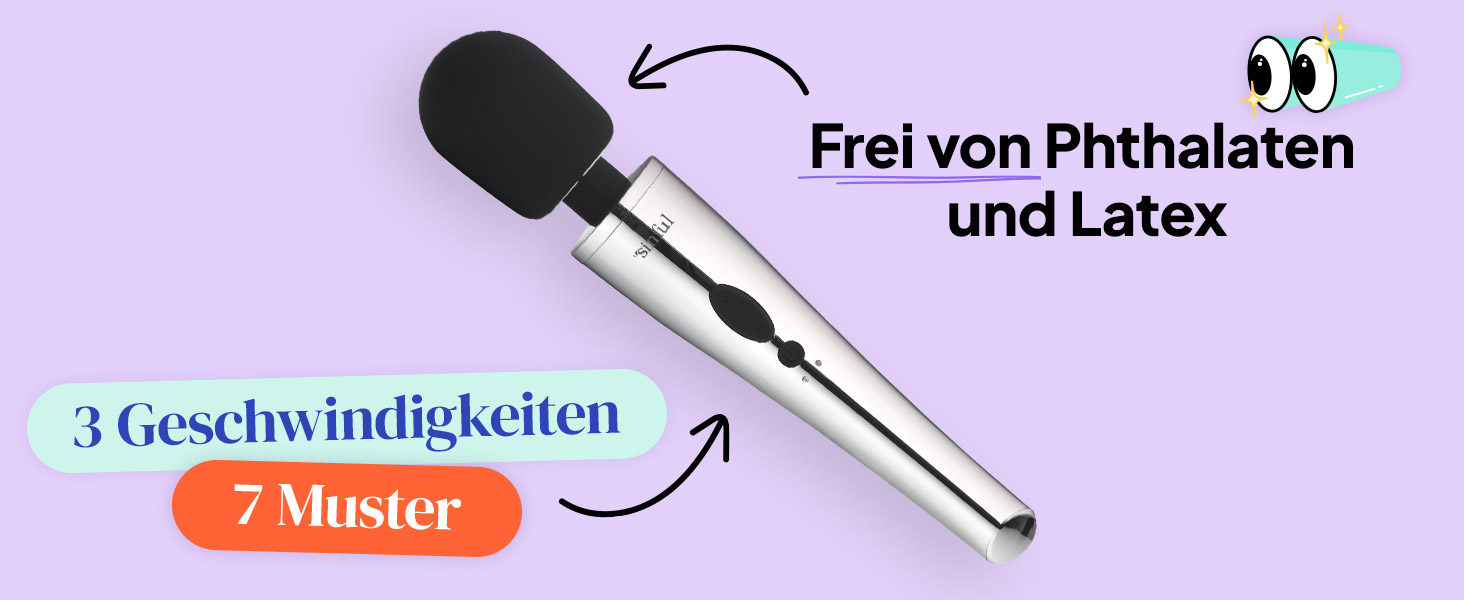 Масажер для тіла Luxy - бездротовий вібратор для жінок, сріблястого кольору. 10 режимів, водонепроникний.