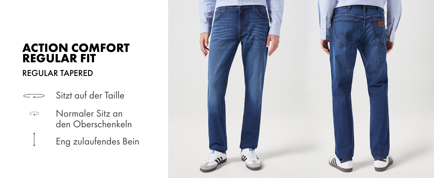 Чоловічі джинси Wrangler Foundation Regular Tapered Fit, колір Jagged Balancing Act, розмір 33W/30L