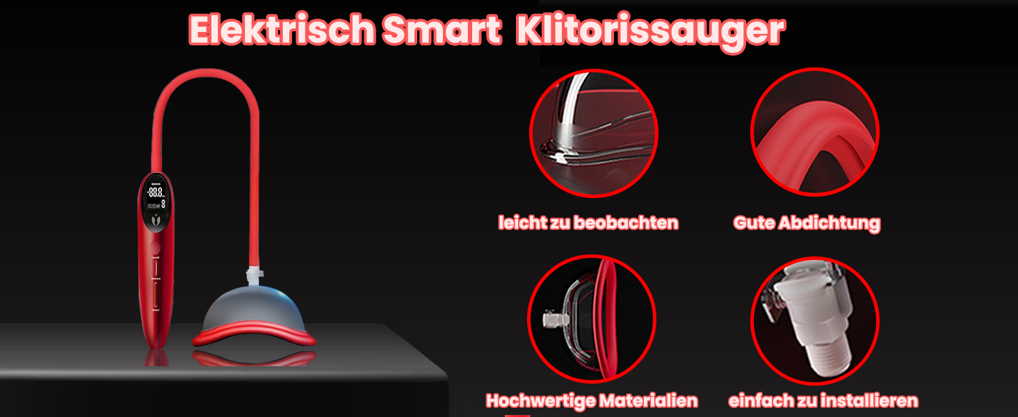 Електричний масажер для клітора з вакуумною помпою, LZMYZ - стимулятор для жінок та пар