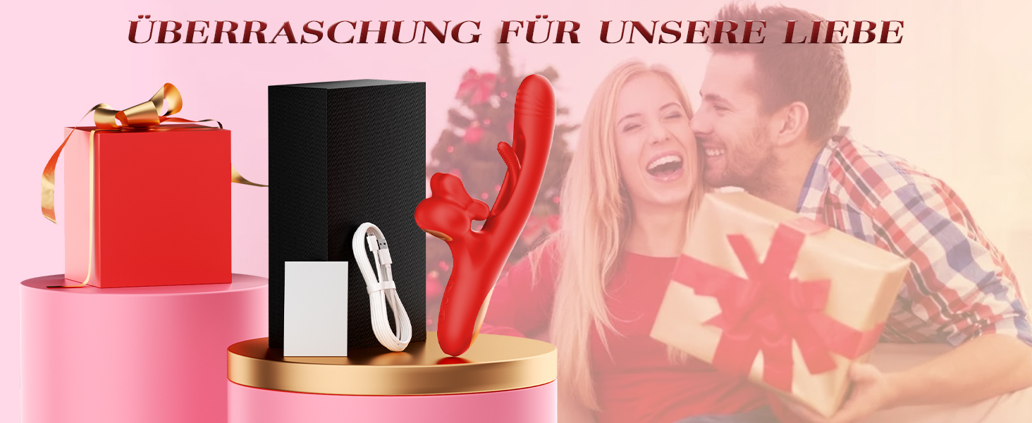 Вібратор для жінок Dildo з 7 режимами вібрації, стимулятором G-точки та клітора, рожевий