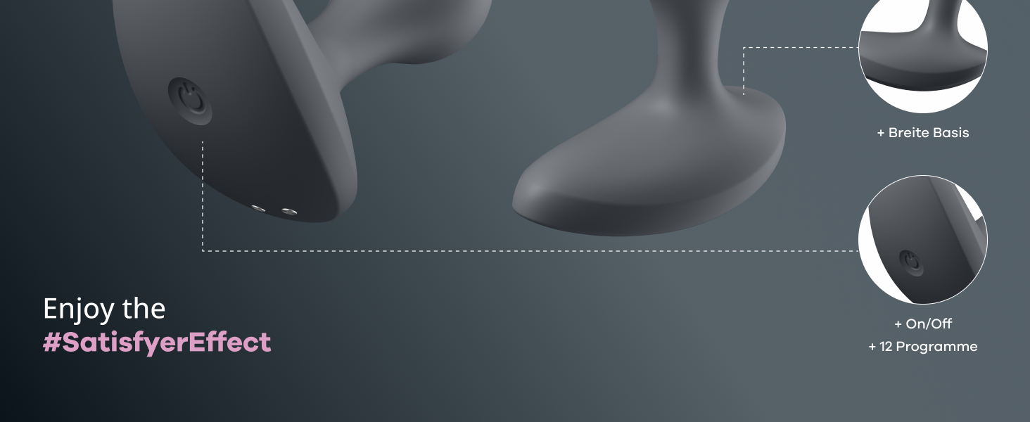 Анальні вібратори Satisfyer Deep Diver Connect App Bluetooth - для чоловіків та жінок | З пультом керування, силікон, водонепроникний IPX7, масаж простати | Компактний та дискретний | З вібрацією, чорний