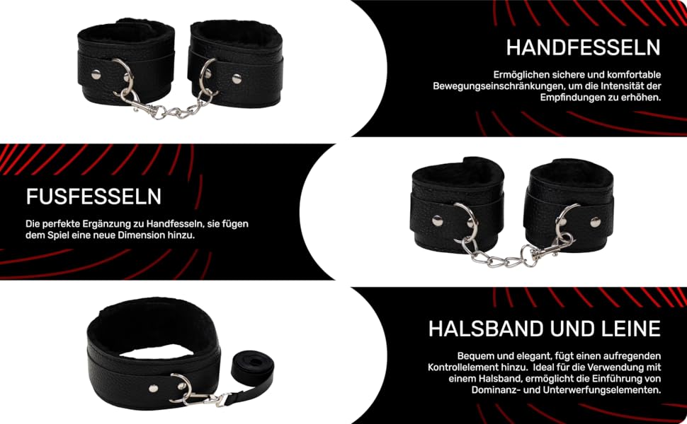 Набір для бондеражу з 18 предметів: фета, наручники, маска для очей. Ідеально для початківців та досвідчених. Еротичні іграшки для пар