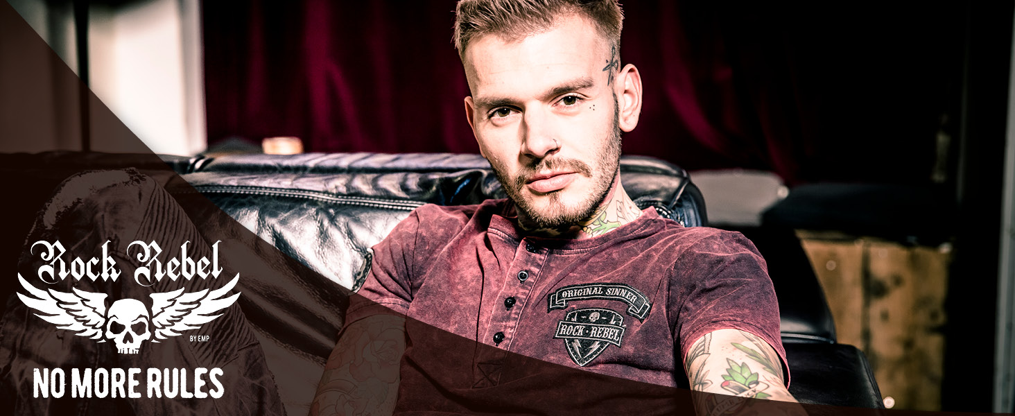 Чоловіча сорочка Rock Rebel з рок-принтом XXL чорно-біла