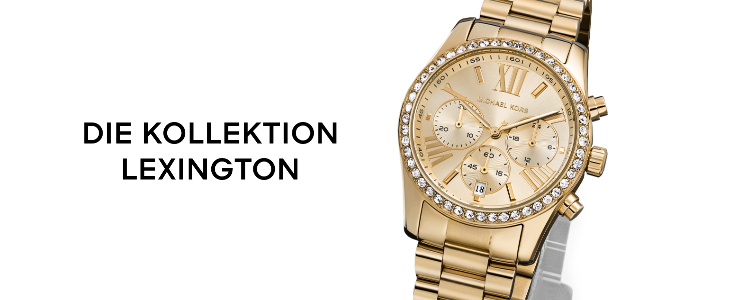 Жіночий годинник Michael Kors Lexington, 26мм, кварцовий механізм, сталевий браслет золотистого кольору