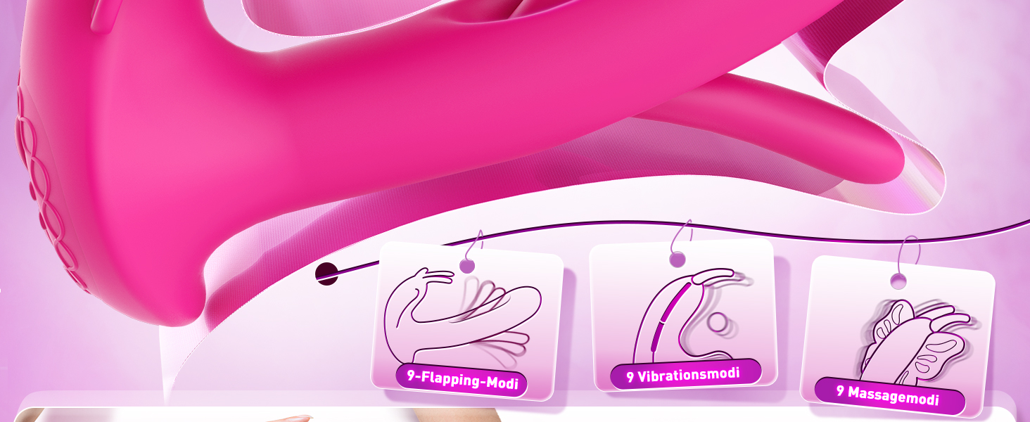 Вібратор для жінок G-точка та клітора - секс-іграшка з 9 режимами вібрації, 4в1, кролик, рожевий