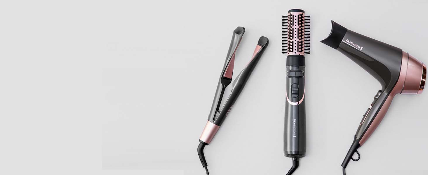 Фен для волосся Remington Curl & Straight D5707 з іонізацією, 2200 Вт, набір для стайлінгу (дифузор, конічна насадка, кругла щітка 45 мм)
