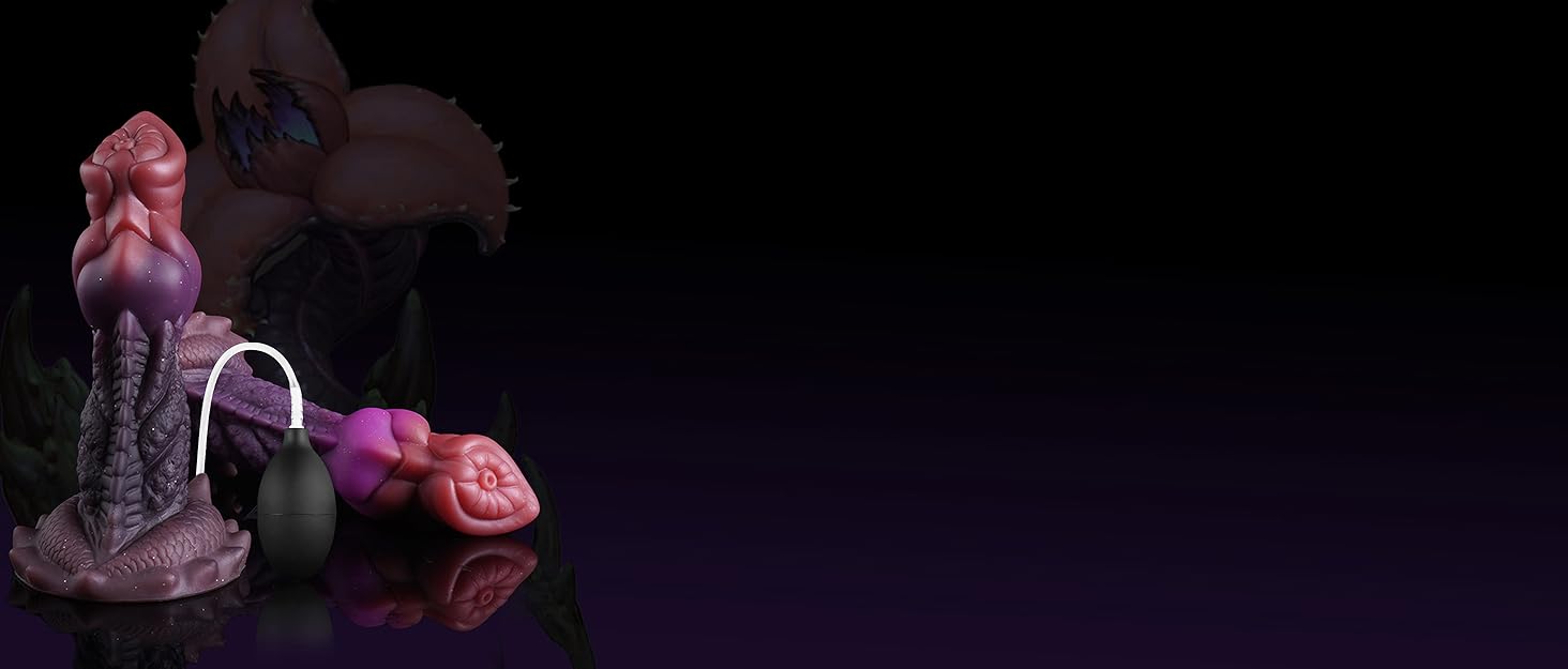 Силіконовий дildo-дракон зі спреєм, 19 см, анальний плаг для жінок та чоловіків