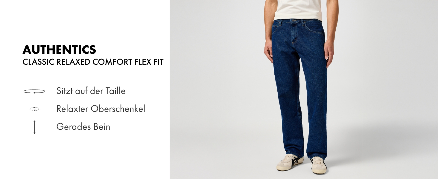 Чоловічі джинси Wrangler Authentics Relaxed Fit, темно-сірий колір (Dunkel Stonewash)