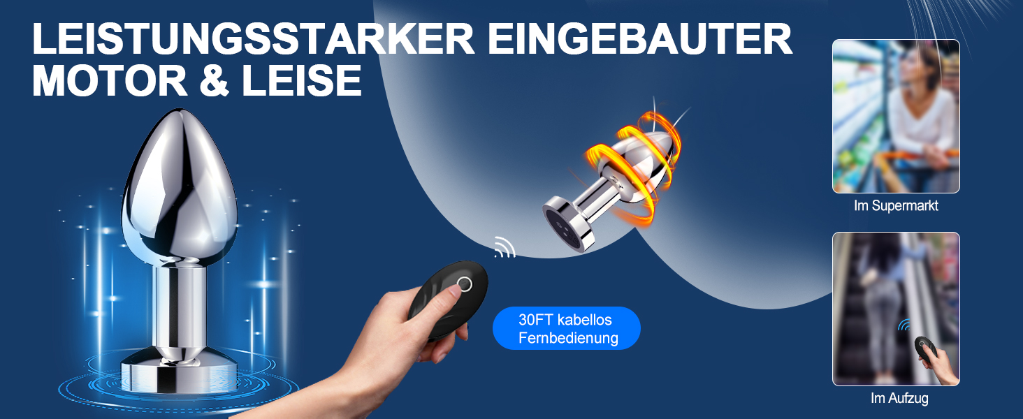 Анальний вібратор-простатор Metall Anal Vibratorstarb з пультом, 10 режимів вібрації, чорний