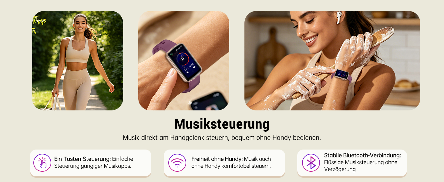 Смарт-годинник для жінок 1.47'' Fitness Tracker: моніторинг пульсу, SpO2, сну, крокомір, відстеження менструального циклу, сповіщення дзвінків та WhatsApp, сумісний з Android та iOS, чорний