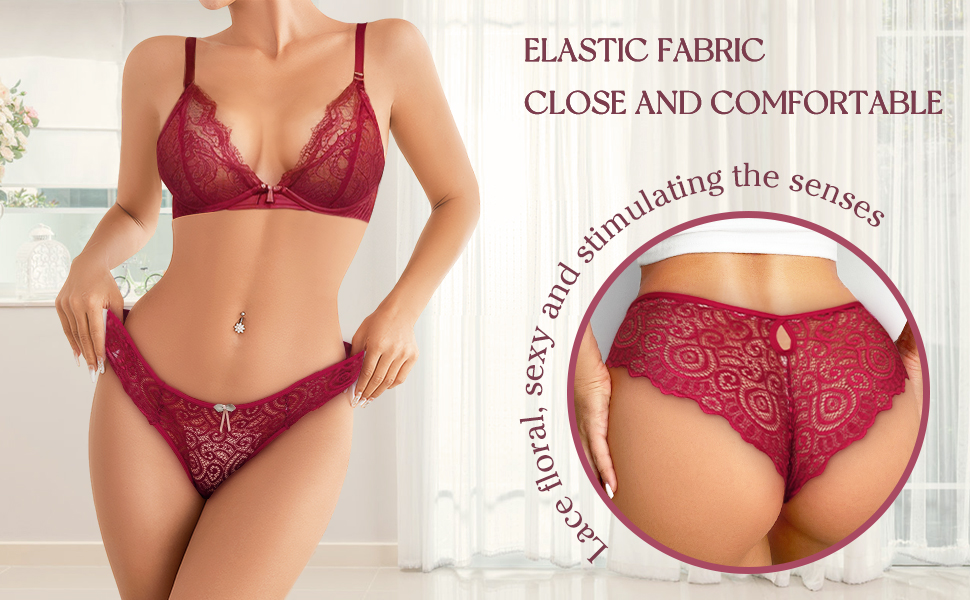 5-Piece Set Танга для жінок з мережива, сексуальна білизна, під одяг, труси, танга, дихаючі, безшовні, гіпстер, бікіні, панчіхи, спідня білизна, набір, розмір M