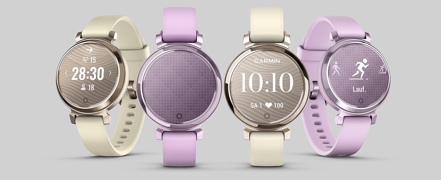 Жіночий смарт-годинник Garmin Lily 2 Cream Gold: сенсорний дисплей 2,54 см, моніторинг здоров'я та фітнесу, смарт-сповіщення, до 5 днів автономної роботи