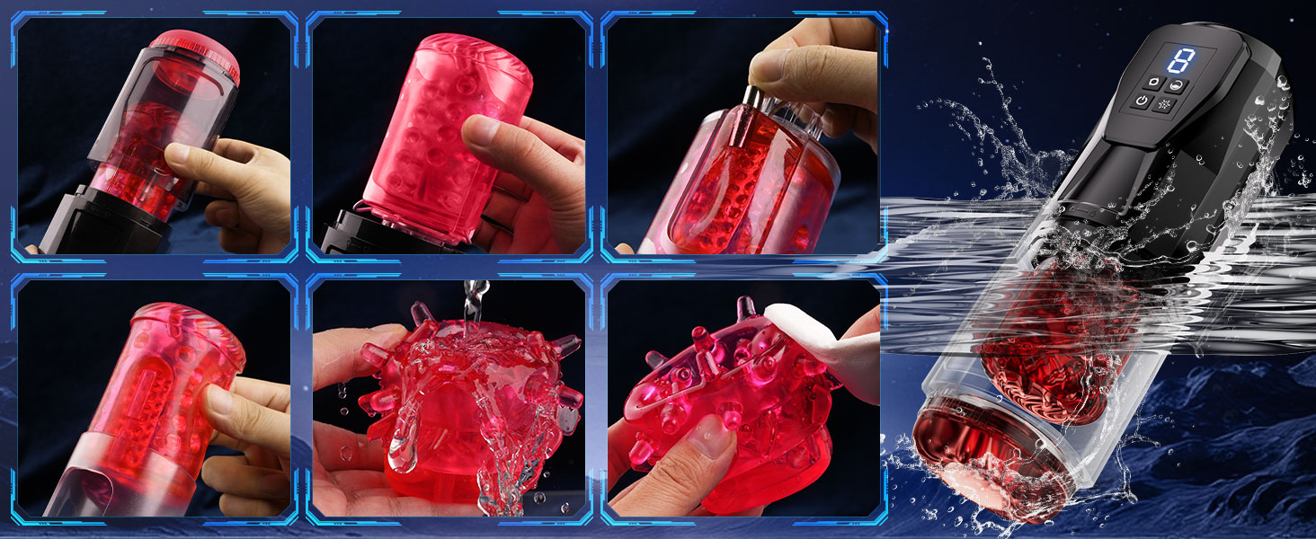 Електричний мастурбатор для чоловіків: вібрація, ротація, телескопічний дизайн, функція оргазму в один клік. Іграшка для чоловіків, масаж пеніса, Blowjob.