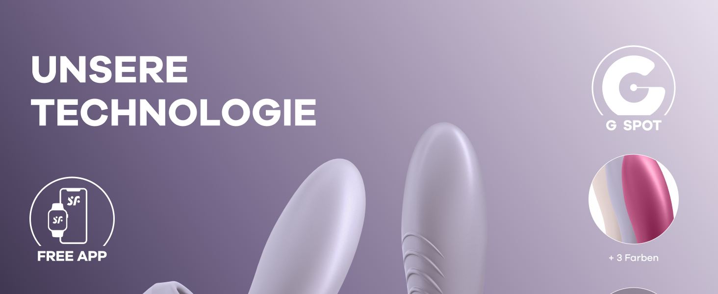 Satisfyer Sunray Connect App Rabbit - вібратор-кролик з підключенням до додатку | Стимуляція клітора та G-точки | Водонепроникний (IPX7) | Перезаряджуваний | З високоякісного силікону | Інтимний масажер для жінок (фіолетовий)