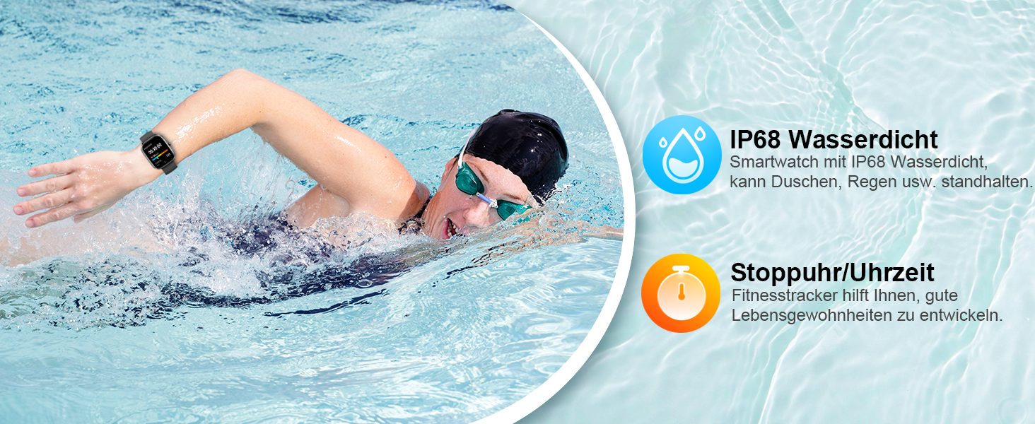 Смарт-годинник унісекс 1.91'' HD Fitness-годинник з Bluetooth, функціями вимірювання пульсу, SpO2, моніторингом сну, 113+ спортивними режимами, водонепроникність IP68 для Android та iOS (Чорний)