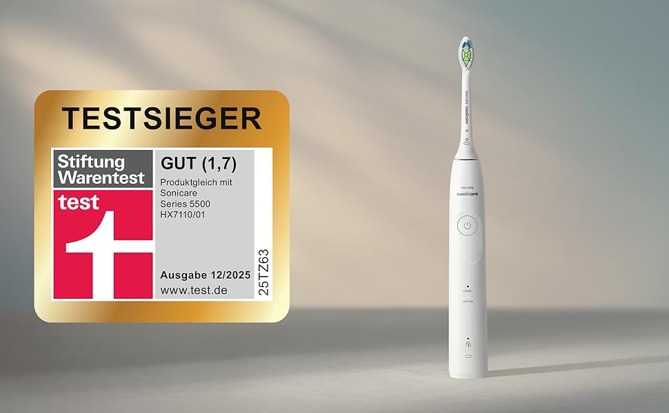 Електрична сонічна зубна щітка Philips Sonicare 5500 HX7113/01, 2 режими чищення, контроль тиску, SmarTimer, колір Navy (темно-синій)