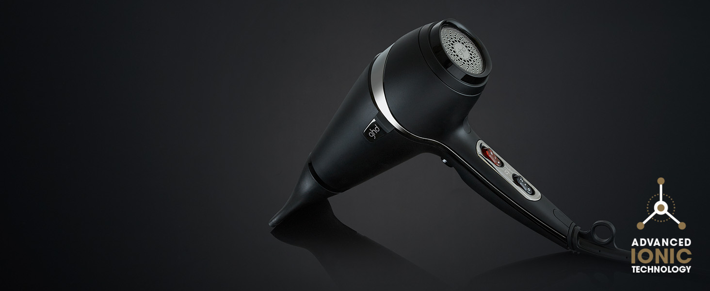 Професійний іонний фен для волосся ghd air для швидкого сушіння, чорний