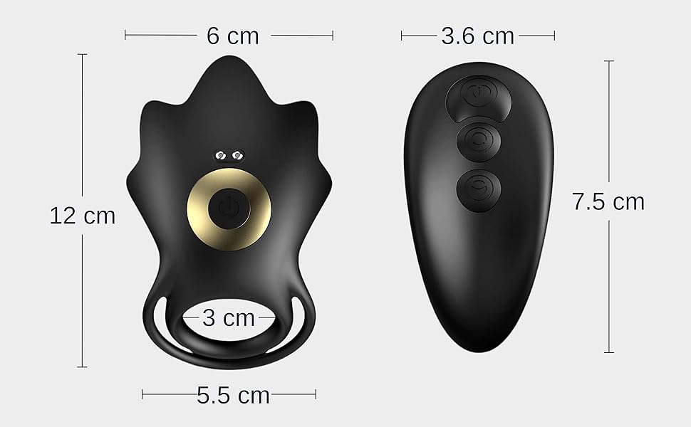 Кольце для статевого члена Nappex Manu з вібрацією - секс-іграшка для пар та чоловіків. Комплект з пультом дистанційного керування, потужний мотор, силікон.