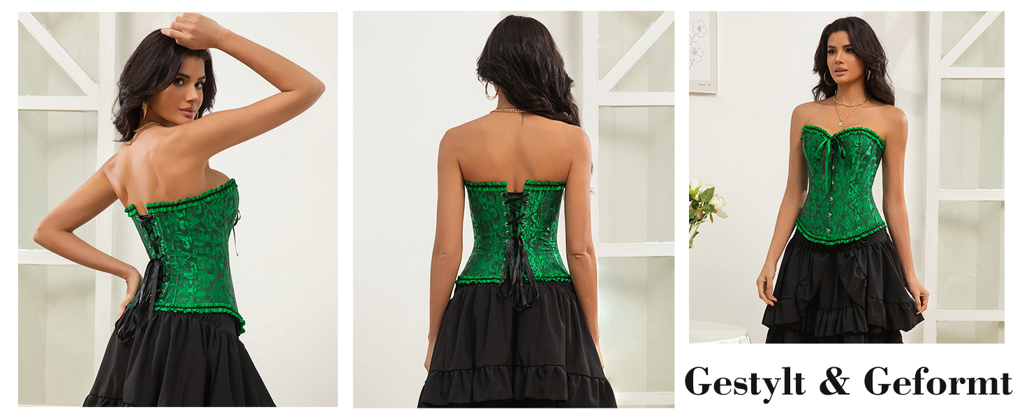 Корсет Vrapo для жінок - бюст-корсет, шнурівка, талія, спідня білизна, червоний, XS